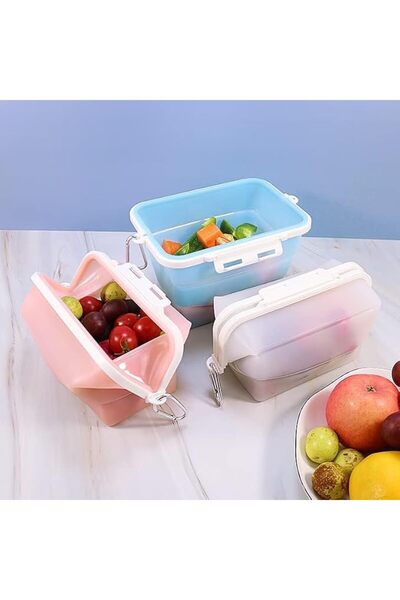 GENERAL Reusable Silicone Food Storage Bags 1.5L Leakproof Airtight Stand Up ...