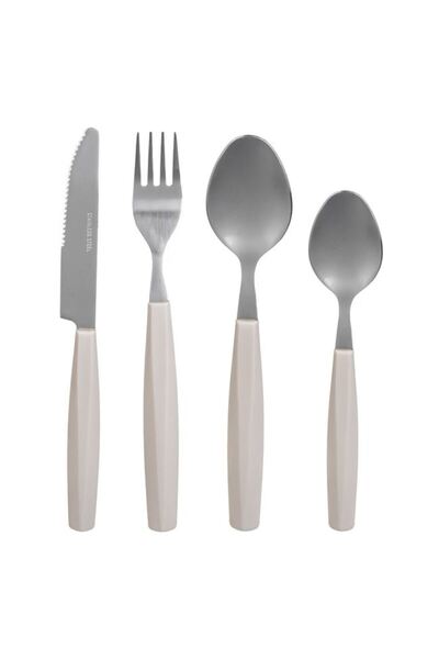 OEM Set Tacamuri cu Maner Bej in Romburi - 12buc