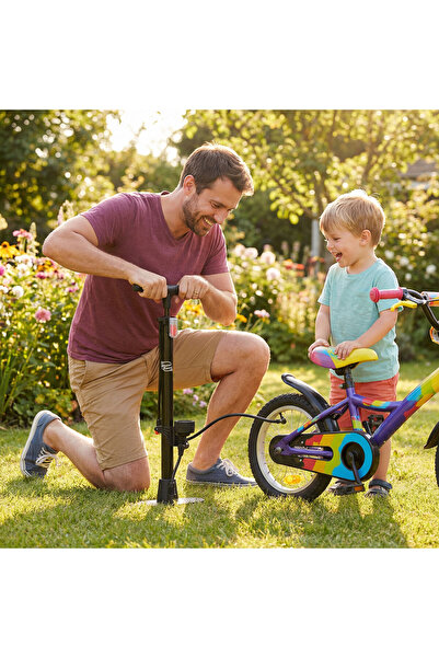 Alista Home Pompă de bicicletă cu manometru 160 PSI, pompă manuală de atelier...
