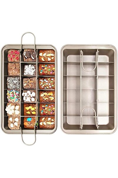 Generic AYF Brownie Pan, Non Stick Brownie Pans With Dividers, 18 Pre-slice B...