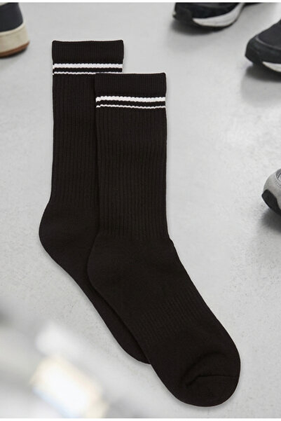 Generic Brand Unisex Retro Double Stripe Crew Socks – Premium Cotton Athletic...