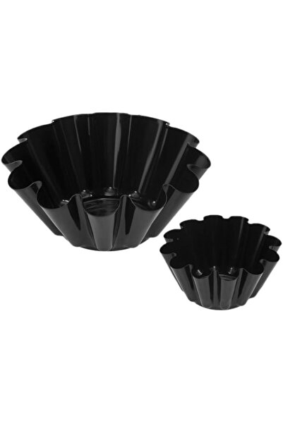Generic Brioche Cake Mold - 2 Pieces,Black