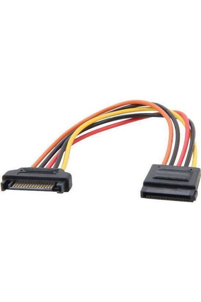 startech Καλώδιο επέκτασης τροφοδοσίας SATA III 15 ακίδων, 20 εκ., πολύχρωμο