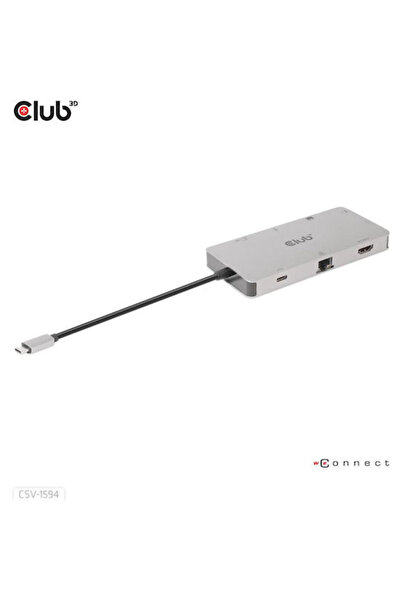 Other Club3D USB-C Σταθμός Σύνδεσης με HDMI Ethernet Ασημί