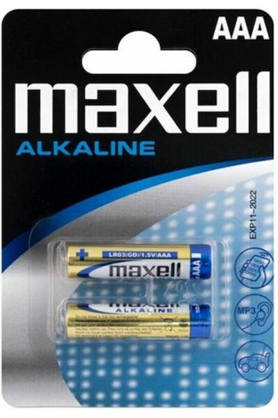 Maxell Συσκευασία 2 τεμαχίων Αλκαλικές Μπαταρίες AAA 1.5V