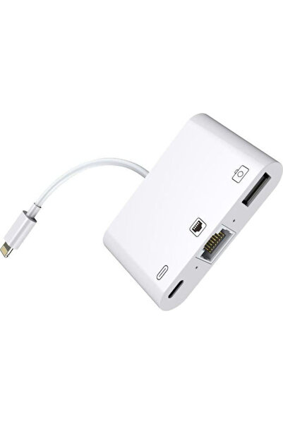 MicroConnect Σταθμός Σύνδεσης Lightning με PD και Ethernet, Λευκό (LIGHT-HUB2)