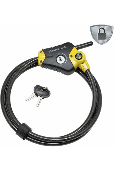 Master Lock 8420EURD Κλειδαριά Καλωδίου Ποδηλάτου με Κλειδί Μαύρο
