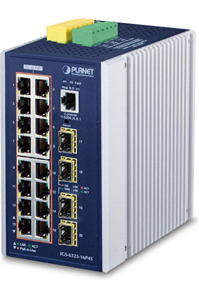 Planet IGS-6325-16P4S Διαχειριζόμενος διακόπτης L3 με 16 θύρες Ethernet Gigab...