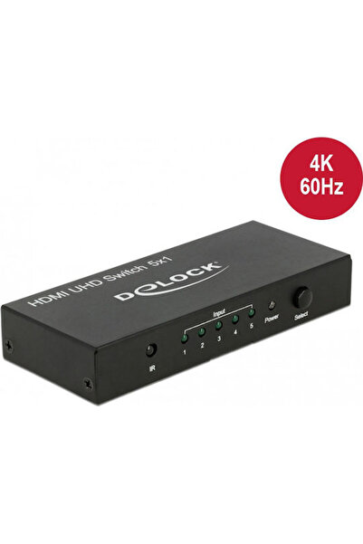 DELOCK Διακόπτης HDMI UHD 5 θυρών HDMI εισόδου σε 1 θύρα HDMI εξόδου 4K 18685