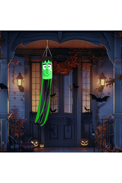 Alista Home Decorațiune șosetă de vânt de Halloween, Frankenstein, Verde, 122 cm