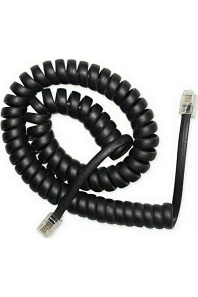 Cablexpert Σπιράλ Καλώδιο Τηλεφώνου RJ10 4P4C 2μ Μαύρο (TC4P4CS-2M)