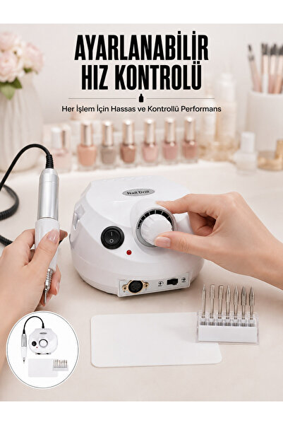 pınaxar Low Noise Nail Drill Set Salon and Home Use New Generation