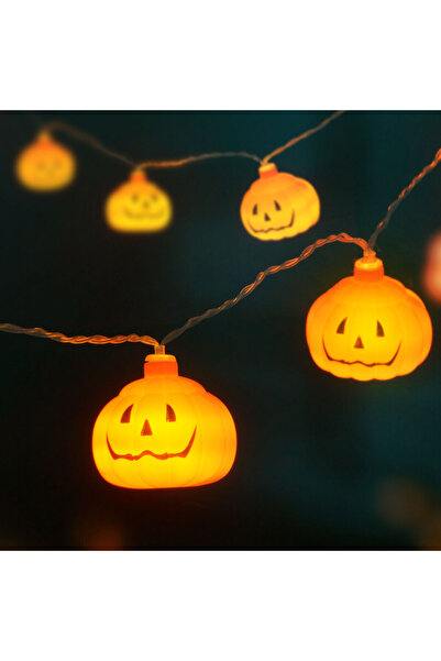 Alista Home Ghirlandă luminoasă LED de Halloween, 12 LED-uri, Model dovleac, ...