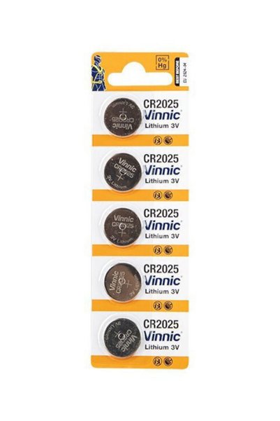Vinnic Μπαταρία ρολογιού λιθίου CR2025 3V 5 τεμάχια