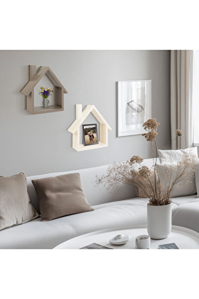 Alista Home Etajeră decorativă de perete în formă de căsuță, 24 cm, 4 culori,...