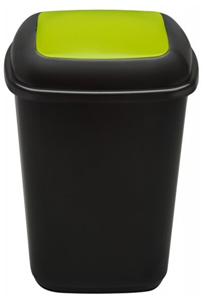 PLAFOR Selective Recycling Plastic Bin, 90L Capacity, Quatro - Black With Gre...