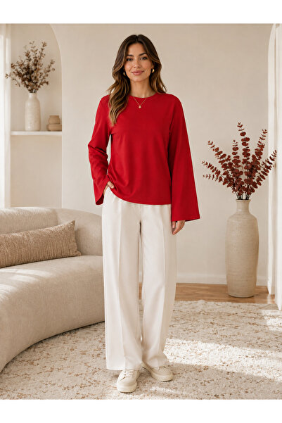 Generic Brand Minella Fashion Flared Sleeve Women's Sweatshirt Standard Size