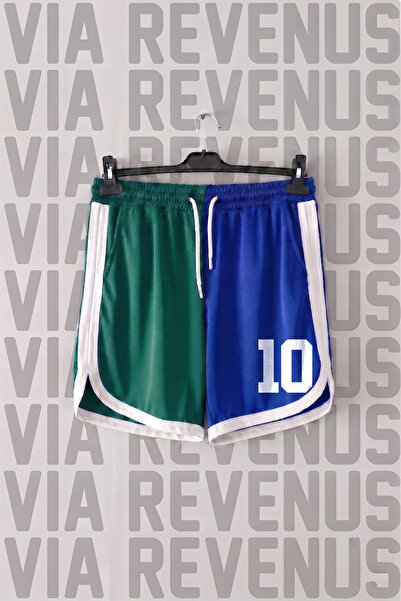 Vordevia Number 10 Printed Jersey Sports Training Shorts with Piping Detail
