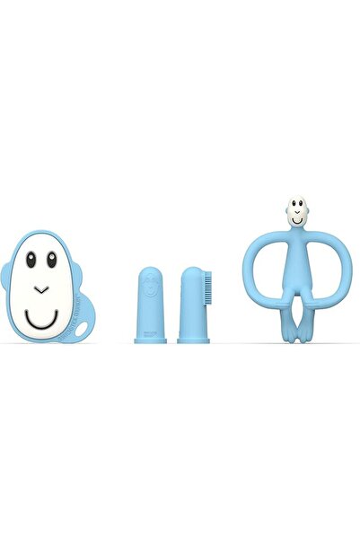 Matchstick Monkey مجموعة أدوات التسنين المضادة للميكروبات - 1 عضاضة مسطحة الش...