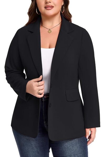GENERAL Women's Plus Size Blazer Suit Elegant Long Sleeve Blazers Jackets Lad...