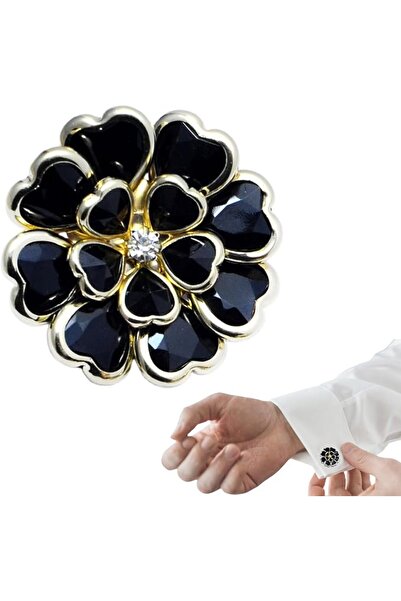 Generic Clip On Button Covers Fancy Decorative Metal Flower Shaped DIY | Blou...