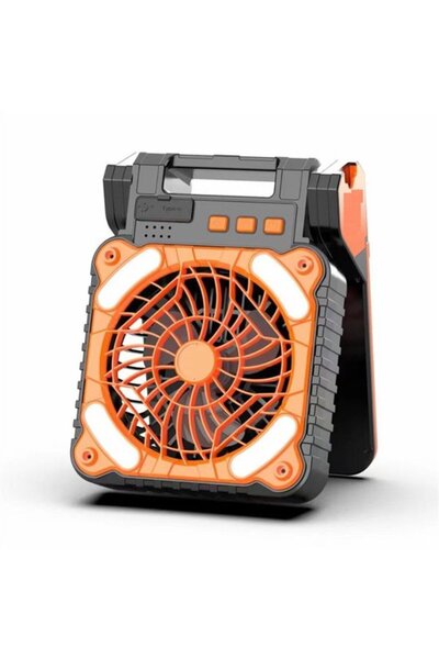 Morvena Picks Ventilator de camping cu lumină LED, ventilator USB, reîncărcab...