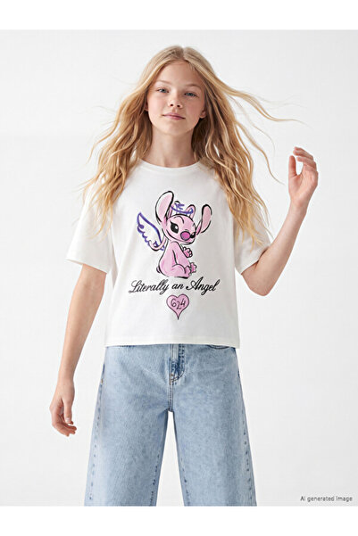 LC Waikiki Timeless Clothing & Timeless Choices Angel Printed Girls' Soft Tou...