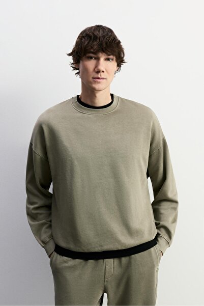LEFTIES Soluk efektli sweatshirt