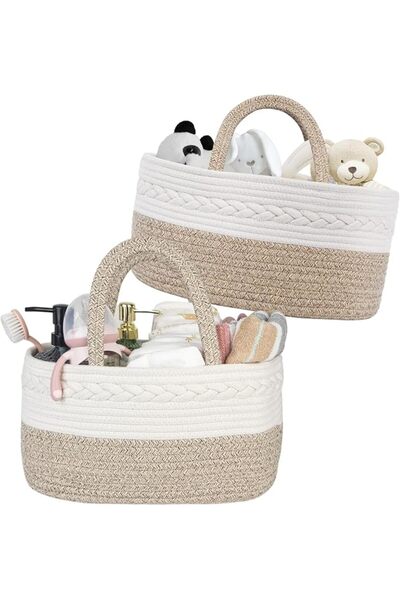 TERRIFI Diaper Caddy Organizer for Nursery Storage and Baby Essentials, Large...