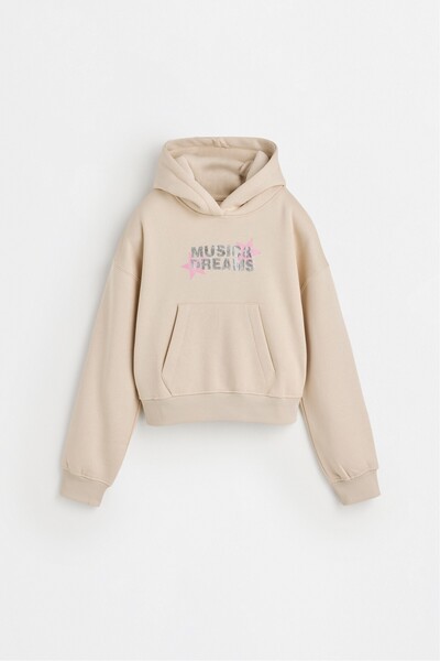 LEFTIES Kapüşonlu crop sweatshirt