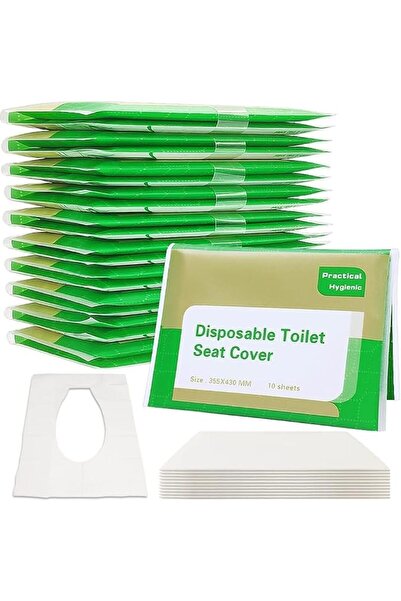 TRASSLE 100 Pcs Toilet Seat Covers Disposable, Portable Travel Toilet Seat Pa...