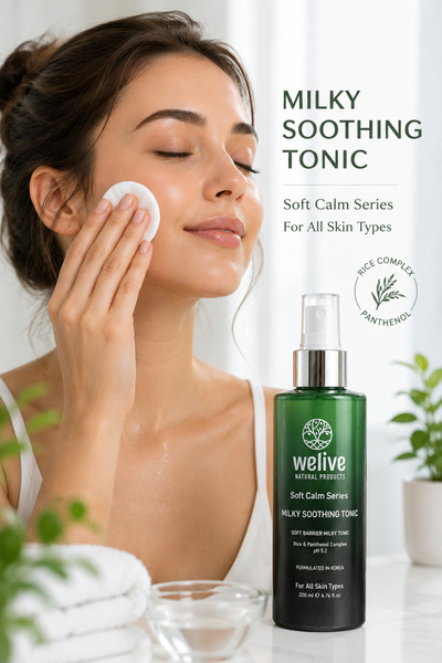 Welive Milky Soothing Tonic 200 ml | Moisturizing Facial Tonic | Rice Com...