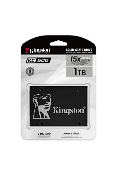 Kingston SSD KINGSTON, KC600, 1 TB, 2.5 inch, S-ATA 3, 3D TLC Nand, R/W: 555/...