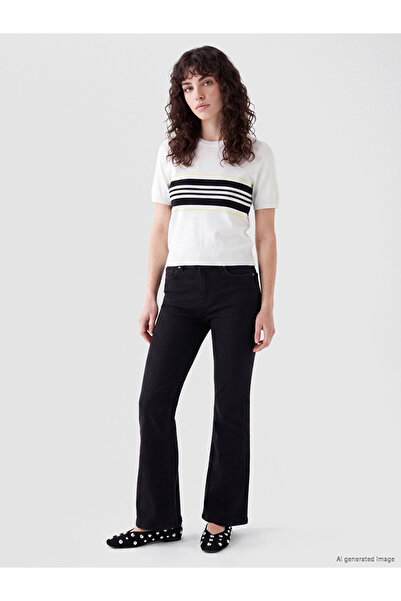 LC Waikiki Lcw Jeans Black Petite Flare Women's Jean Pants