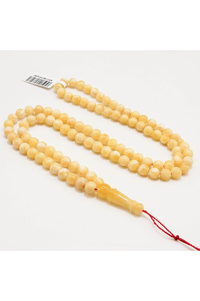 Generic Brand Kaliningrad Amber Rosary – 99 Beads 6.5mm Round Prayer Tasbih 1...