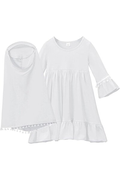 Generic Girls Outfits&Set Product Title Featuring Newborn Muslim Dress with H...