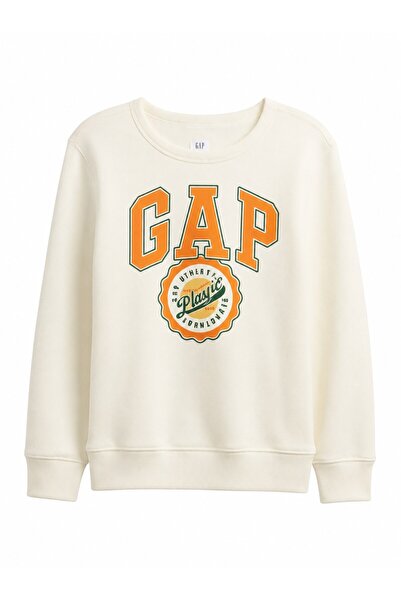 GAP Kids Gap Boys' Athletic Player Logo Sweatshirt 6-16 Years White