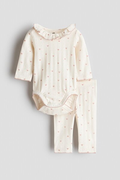 H&M 2 Parçalı Pamuklu Jarse Set