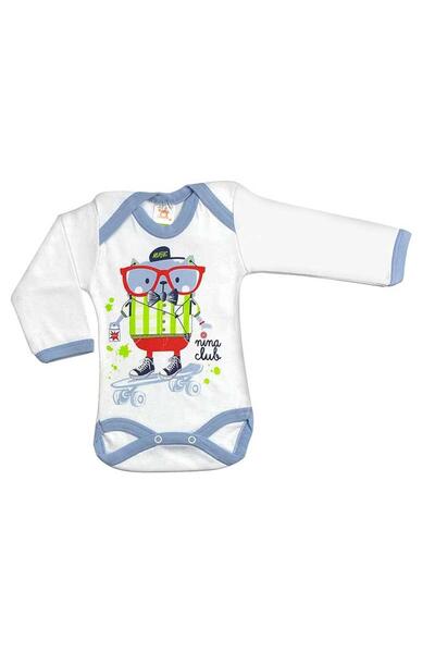 Nina Club Βρεφικό κορμάκι μακρυμάνικο "Nina club baby" γαλάζιο