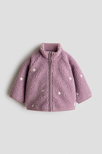 H&M Baskılı Pelüş Ceket