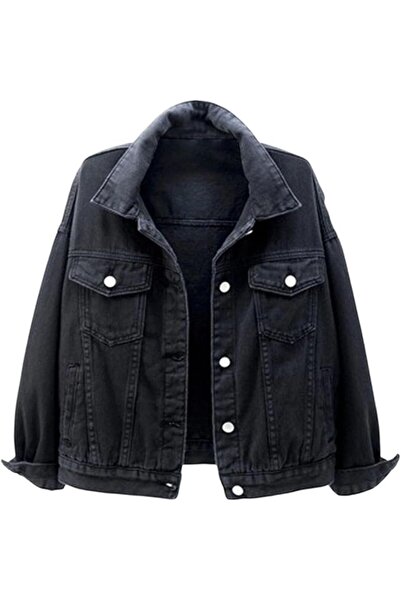 Generic Women's Denim Jacket Button Up Long Sleeve Jean Trucker Coat | Candy ...