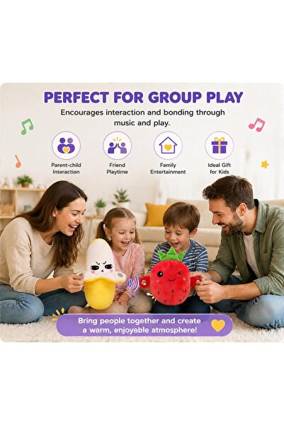 Generic Interactive Banana – Soft Sensory Music Plush with Sounds, Parent-Chi...