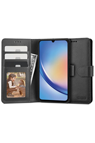 Tech-Protect Wallet Σιλικόνης Μαύρο (Galaxy A34)