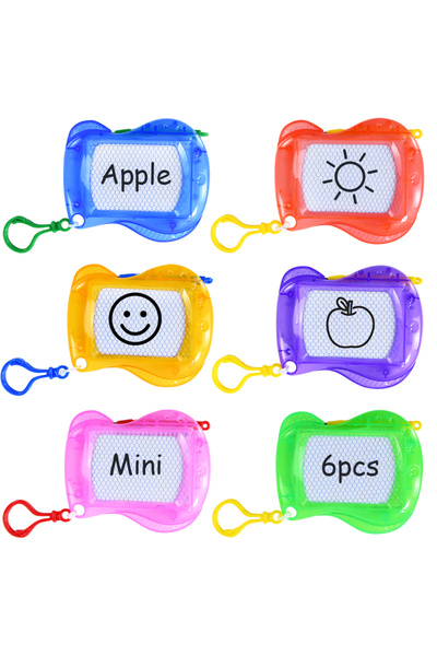 Choice 6pcs 6/12PCS Magnetic Drawing Board Erasable Writing Pad Mini Keychain...