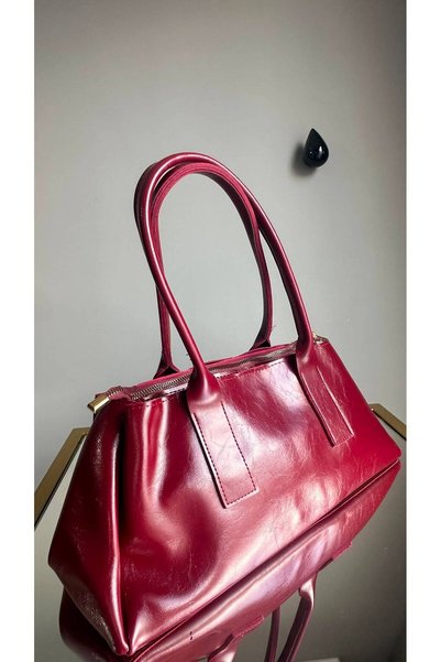 chocolatebag Women's Baget Form Hilly Women's Shoulder Bag Bordo