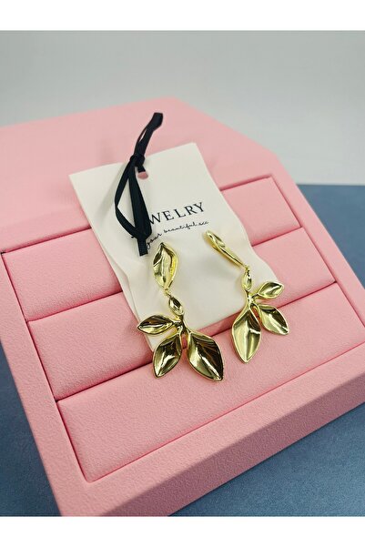 Bozhi Leaf Detailed Earrings Stylish Suitable for Daily Combinations Elegant ...