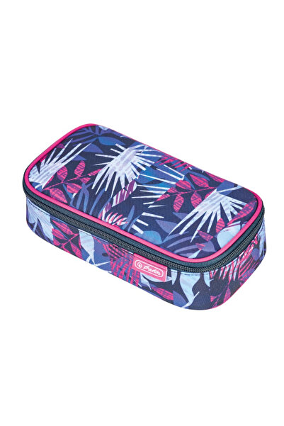 Herlitz beatBox Pencil Case, 22.5 x 12 x 7 cm, Indigo Flowers