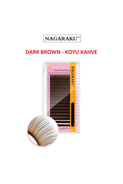 NAGARAKU Koyu Kahve İpek Kirpik Dark Brown C Kıvrım Mix Boy