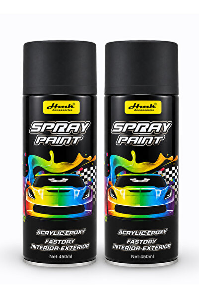 HMK Combo 2PCS H013 450 ml Matte Black Acrylic Epoxy Spray Paint, Fast Dry In...