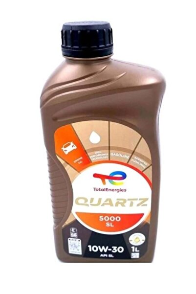 TOTAL زيت محرك كوارتز 5000 10W-30 سعة 1 لتر بتركيبة Clean Shield للمحركات التي تعمل بالبنزين والديزل